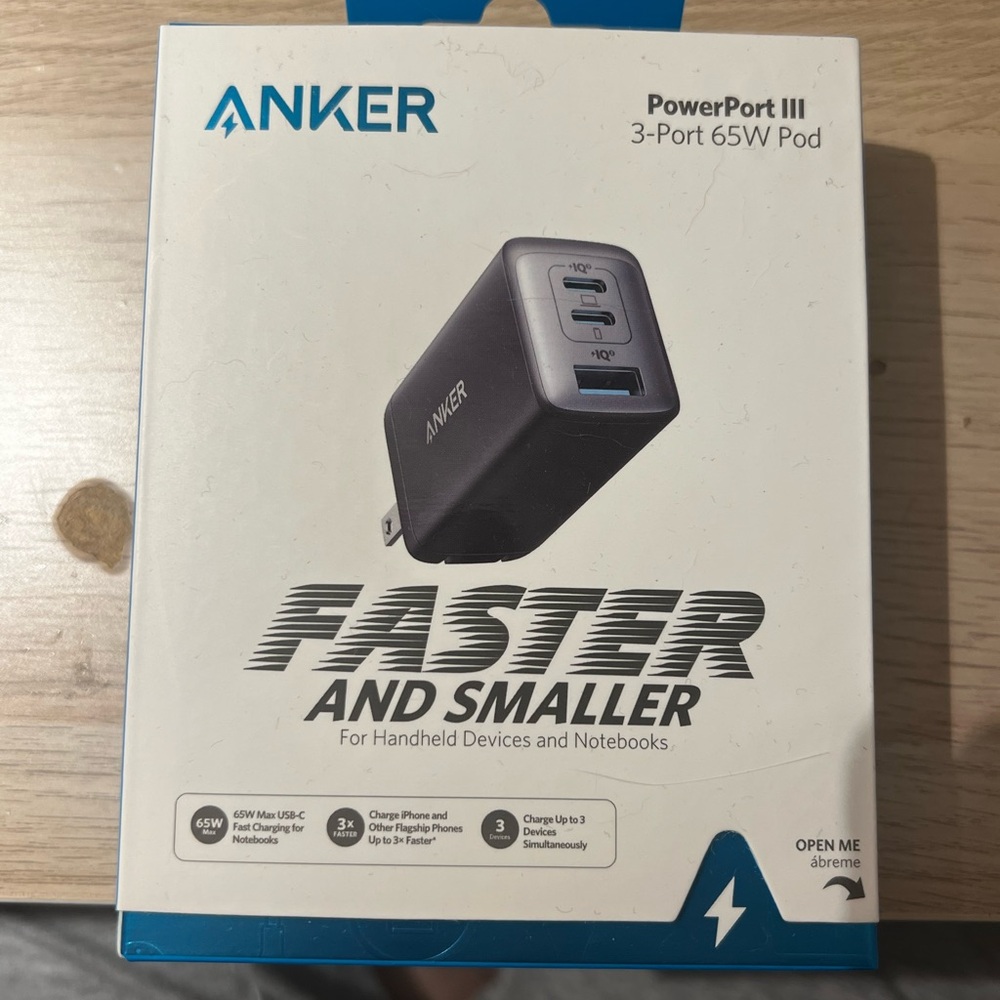 Anker 65W 3 Port USB Foldable Fast Wall Charger